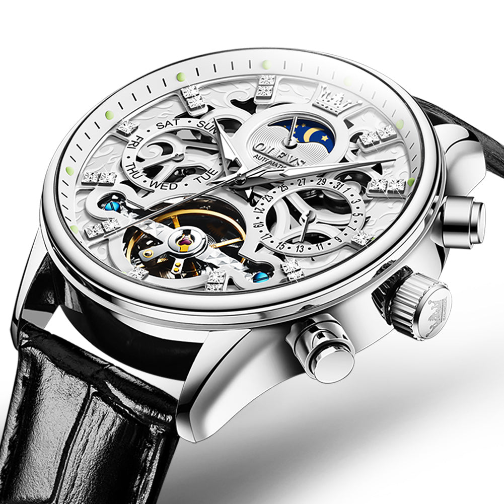 Multifunctional Moonlight Luminous Tourbillon Watch For Men