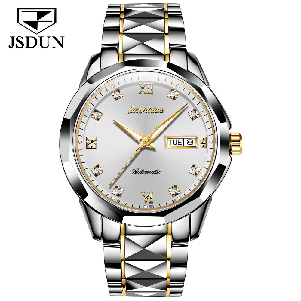 Tungsten Steel Waterproof Automatic Mechanical Business Men's Watch(2 items 20% off)