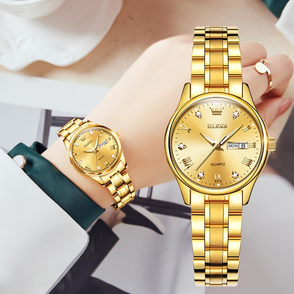 Trendy diamond fashion waterproof luminous ladies watch