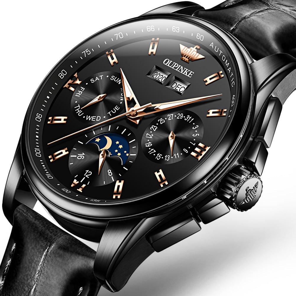 Automatic Multi-functional Mechanical Six-needle Business Watch