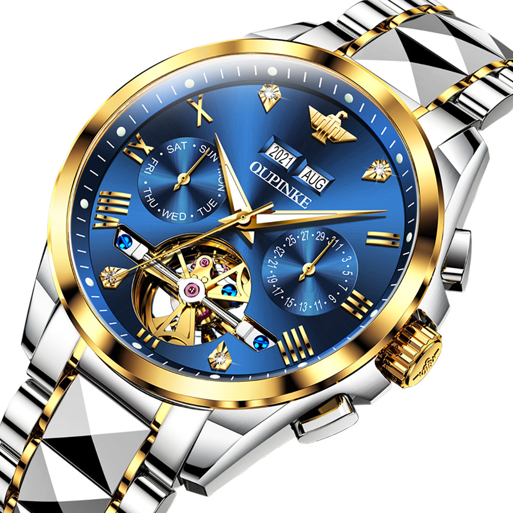 Multifunctional mechanical business men's watch