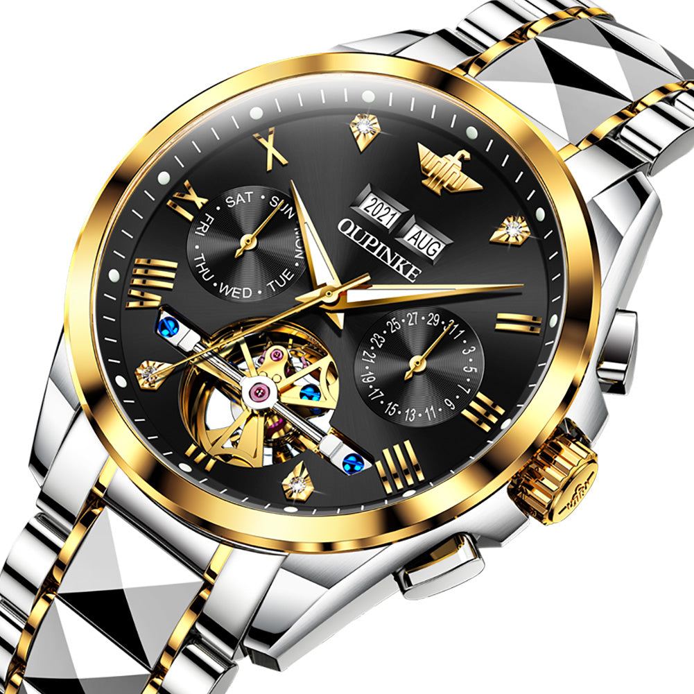 Multifunctional mechanical business men's watch