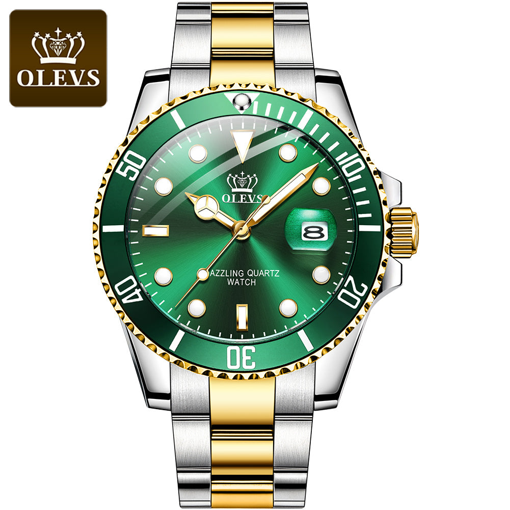 Green Water Ghost Quartz Watch Waterproof Men's Watch