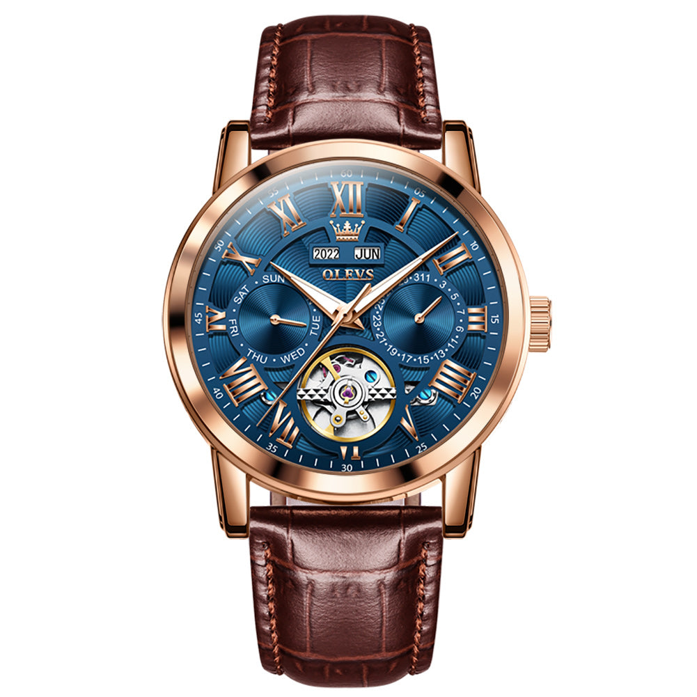 Hollow Glow-in-the-dark Tourbillon Mechanical Watch For Men