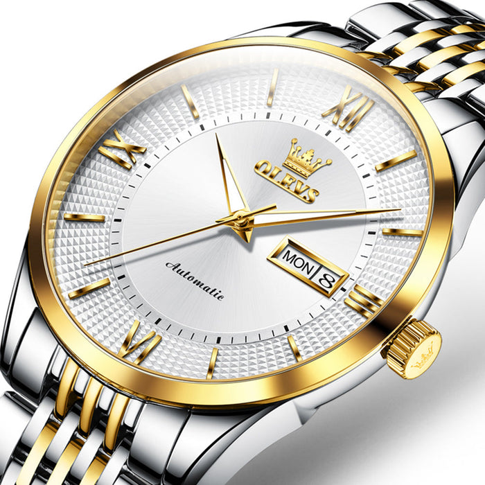Fully Automatic Mechanical Watch Waterproof Luminous Double Calendar Men's Watch