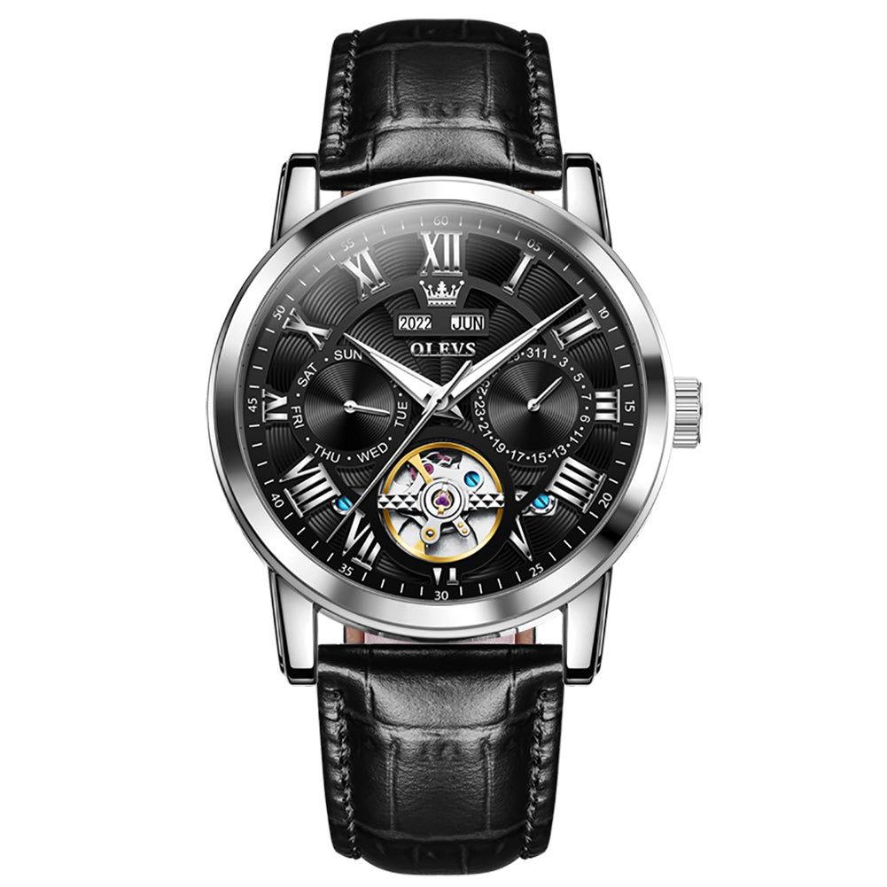 Hollow Glow-in-the-dark Tourbillon Mechanical Watch For Men