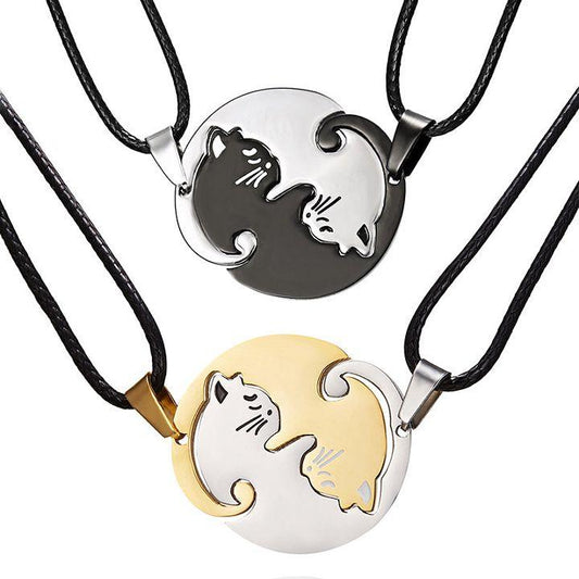 Yin Yang Cat Necklace