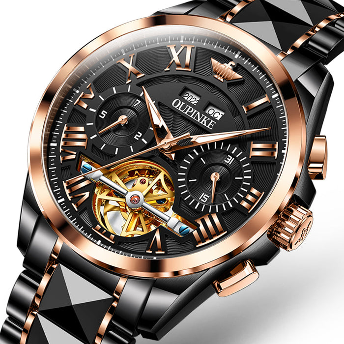 Light Luxury And Elegant Waterproof Multifunctional Business Mechanical Watch Men's Watch
