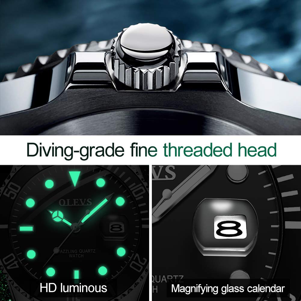 Green Water Ghost Quartz Watch Waterproof Men's Watch